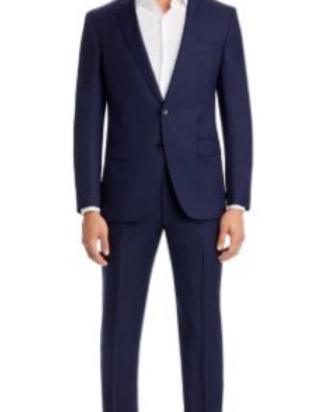 Hugo Bossmen's Navy Slim-Fit Two-Piece Suit - Classic Business Blazer & Trousers